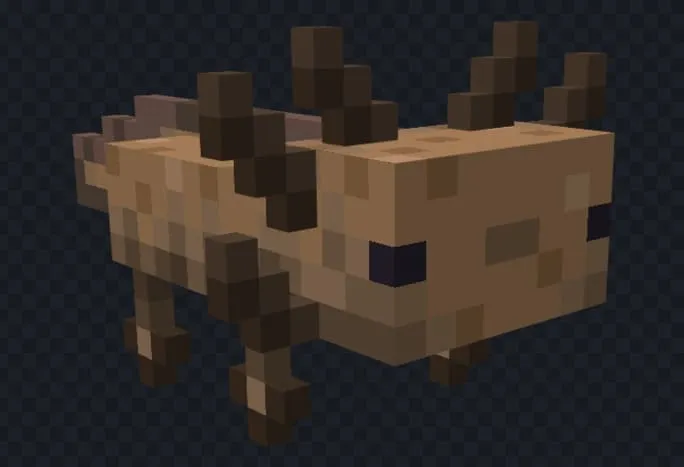 Коричневая лодка-аксолотль