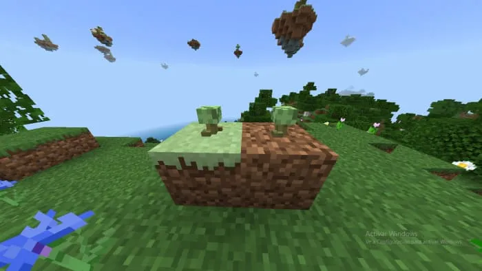 Кусты на блоках грязи