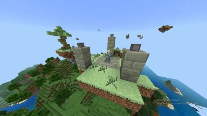 Вид на новые парящие острова