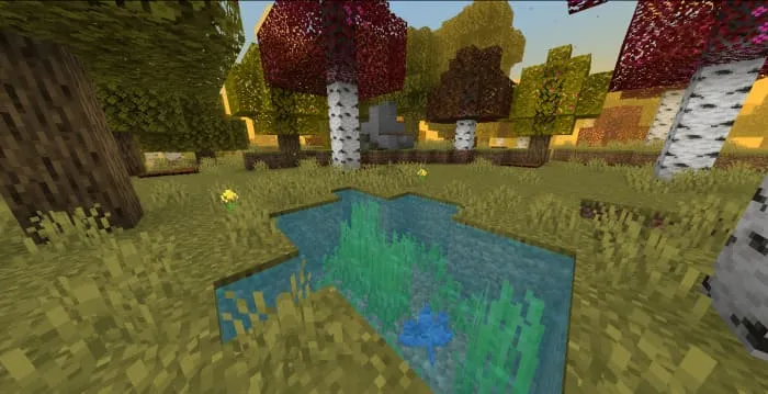 Синяя вода в Майнкрафт