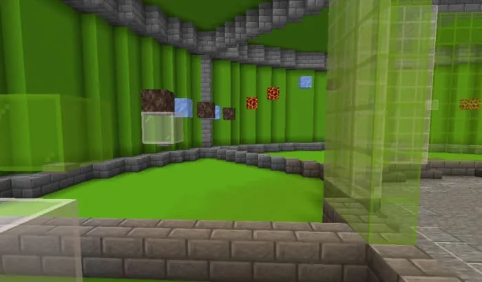 Паркур уровень с лаймовыми блоками