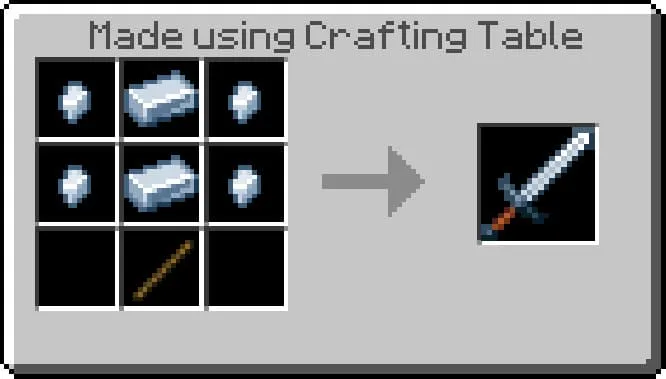 Меч из мифрила в Майнкрафт