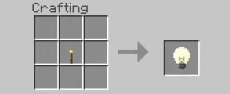 Крафт лампочки в Minecraft