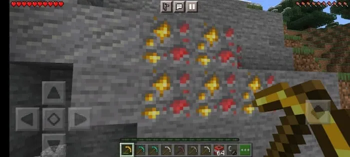 Двойная руда из золота и красного камня