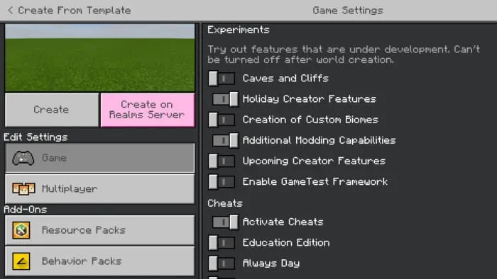 Включение мода на дорожные блоки