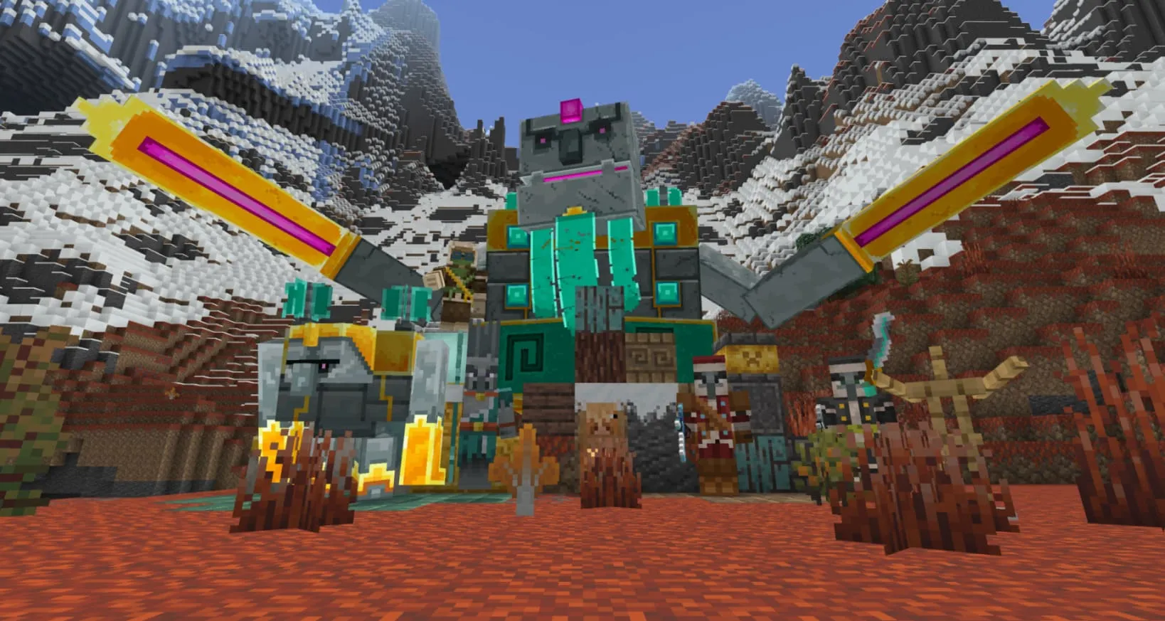 Превью мода с новыми големами и горами