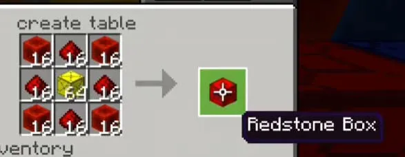 Рецепт ящика из красного камня