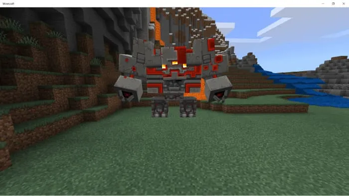 Чудовище красного камня в Майнкрафт
