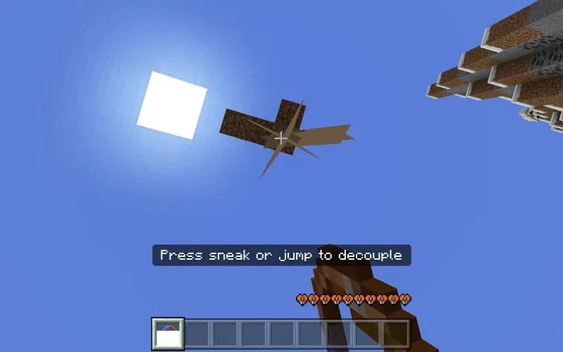 Использование крюка кошки в Майнкрафт