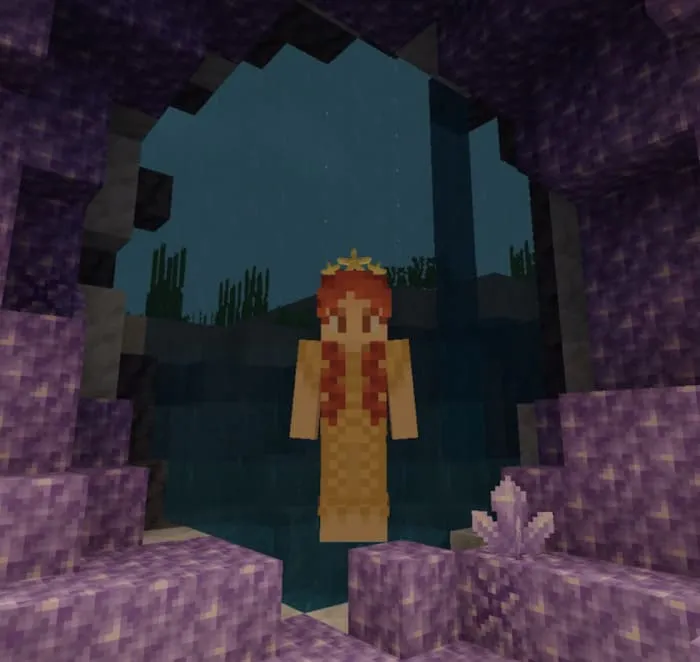 Игрок в аметистовой жеоде