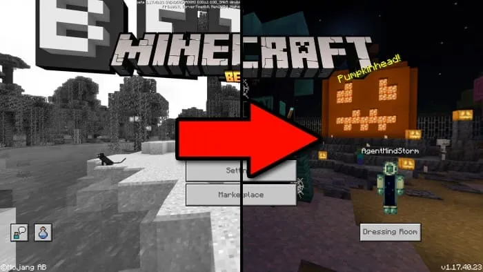 Сравнение фона бета и обычной версии