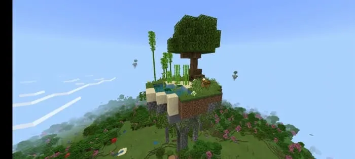 Парящий в небе остров