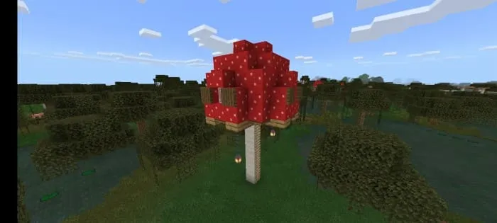 Грибной дом в болоте