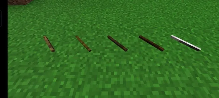 Палки в виде блоков