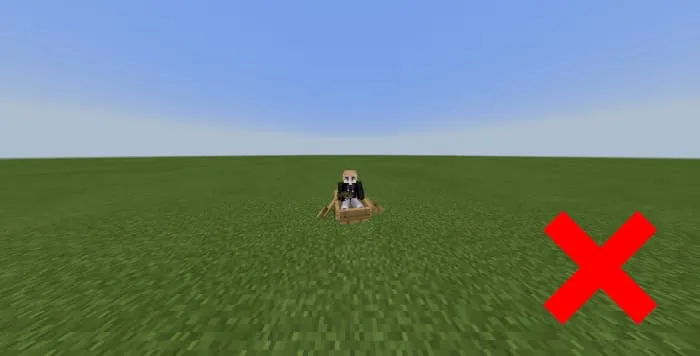 Игроку нельзя кататься на лодке