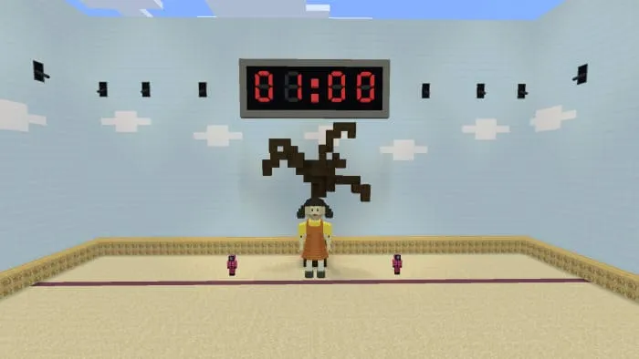 Большая кукла и таймер