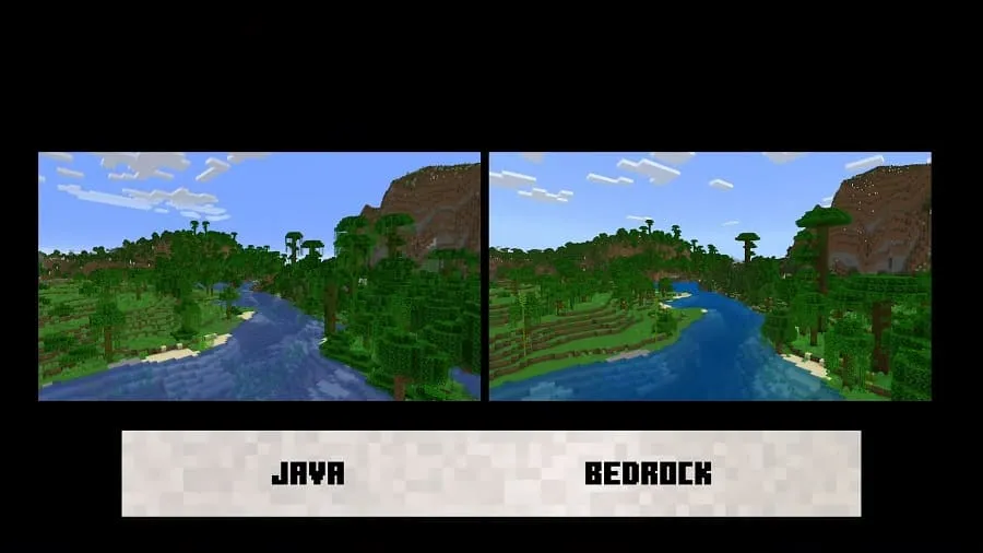 Сравнение джунглей в Майнкрафт Джава и Бедрок