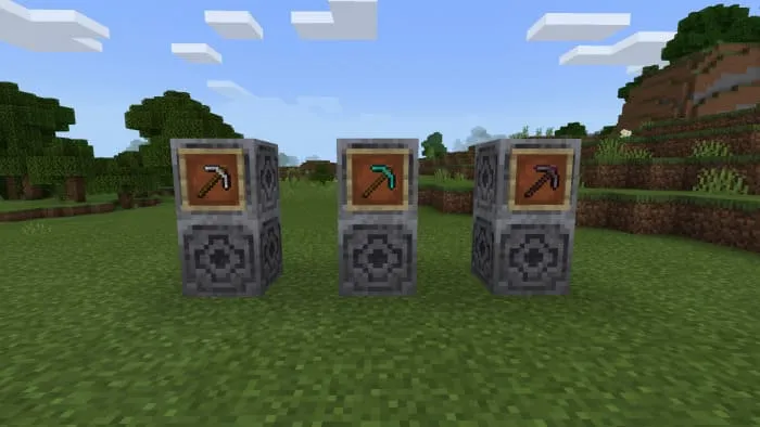 Скриншот с усиленными кирками