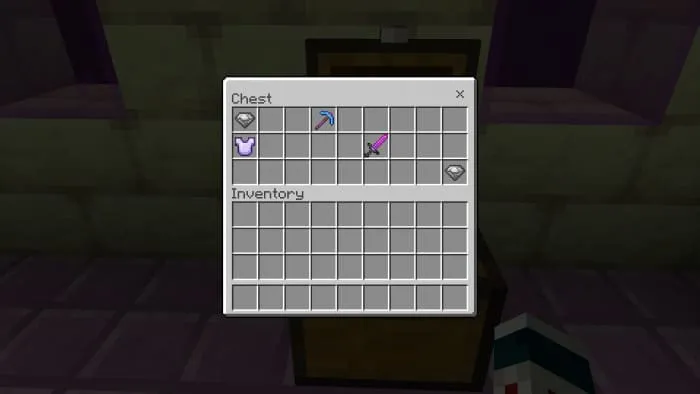 Лут с новым мечом в сундуке