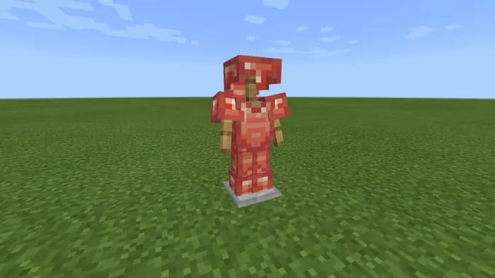 Вид брони из розового золота