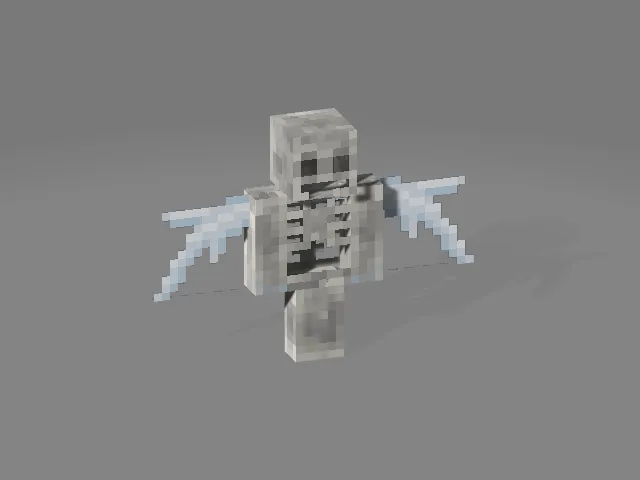 Досаждатель-скелет в Minecraft