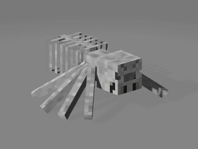Паук-скелет в Minecraft