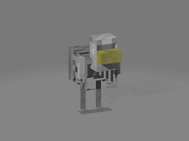 Курица в виде скелета