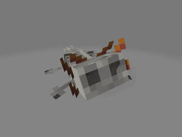 Коричневый скелетный аксолотль