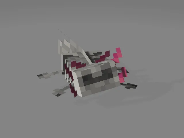 Оранжевый скелетный аксолотль