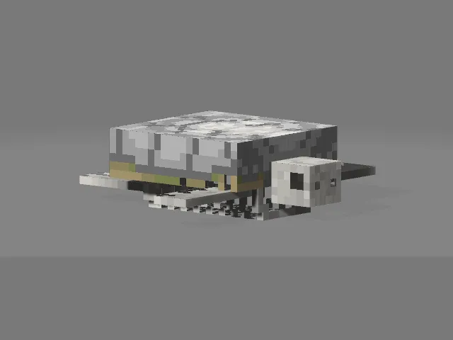 Черепаха-скелет в Minecraft