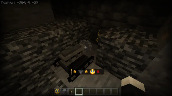 Шахтер добывает бедрок