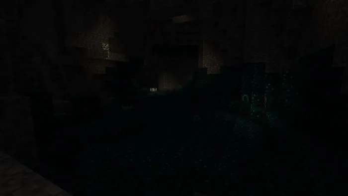 Темнота в биоме мрачных глубин