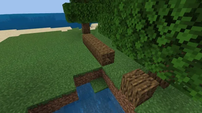 Вид на пустое бревно