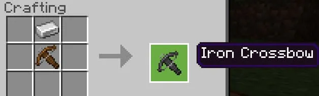 Крафт железного арбалета