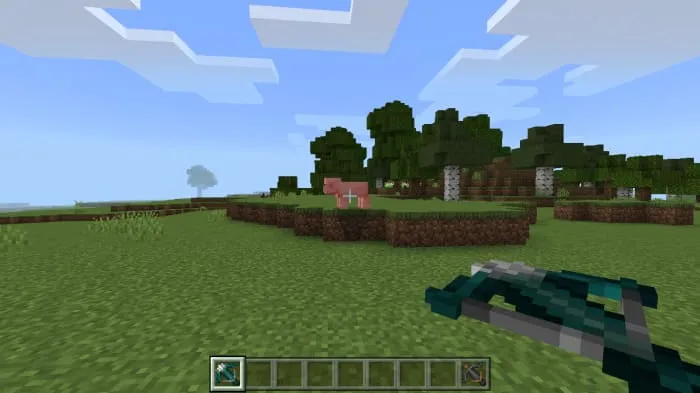 Арбалет наведен на свинью