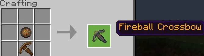 Крафт арбалета из огненного шара