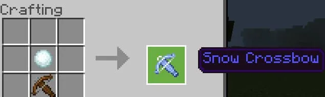 Крафт арбалета из снежка