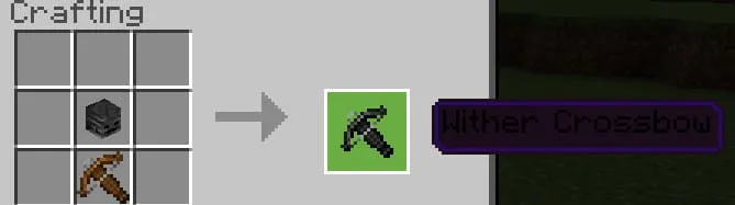 Крафт трезубца из черепа скелета иссушителя