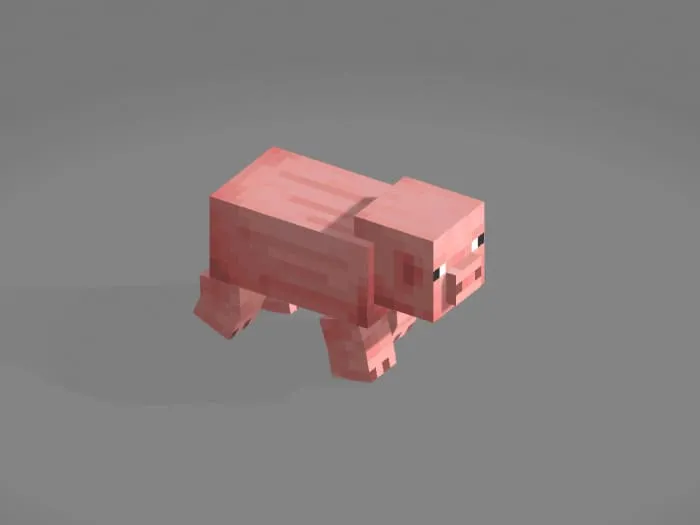 Рендер свиньи из Майнкрафт