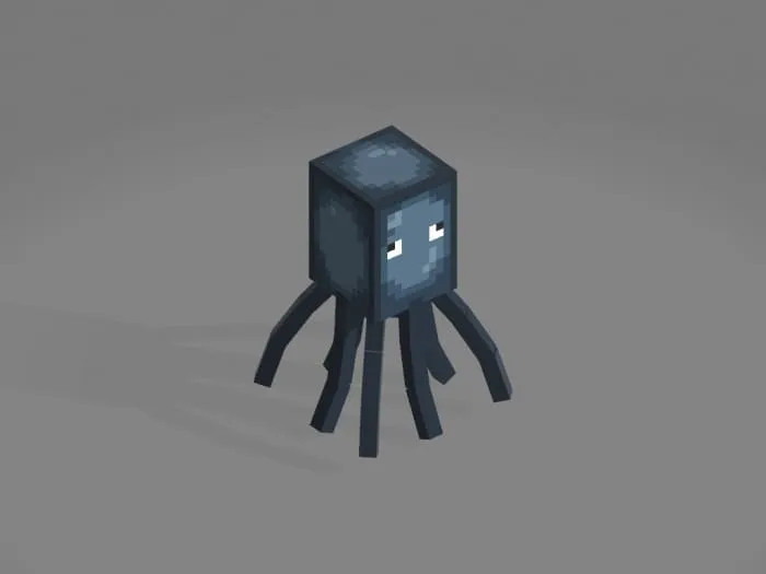 Объемный спрут из Майнкрафта