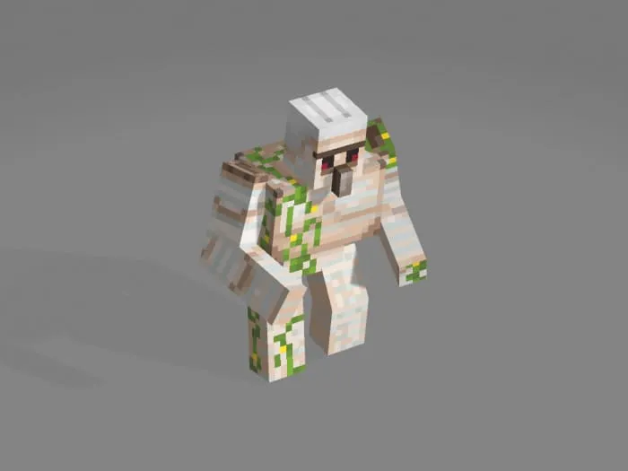 Вид железного голема с анимацией