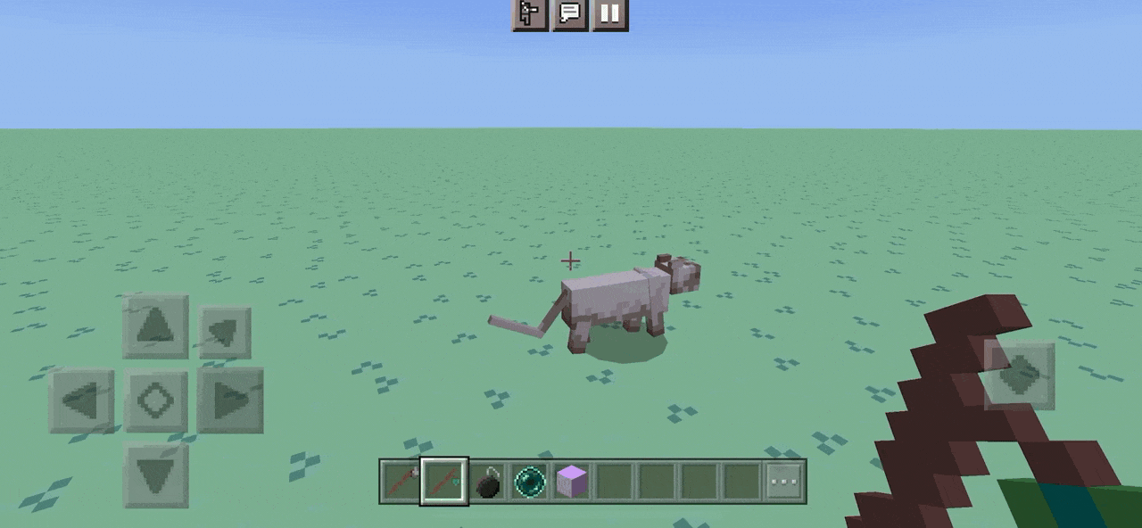 Анимация работы метательной палки с камнем