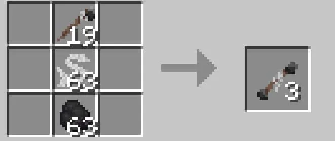 Крафт палки с двумя углями