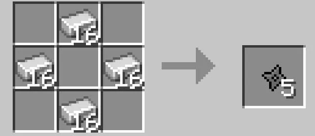 Крафт сюрикена в Майнкрафт