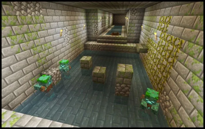 Локация с водой и зомби