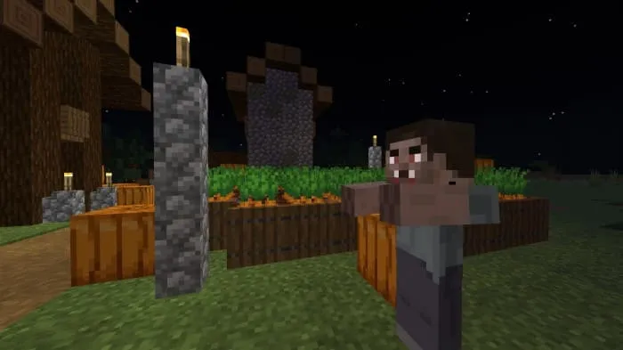 Вид вампира-упыря в Майнкрафт