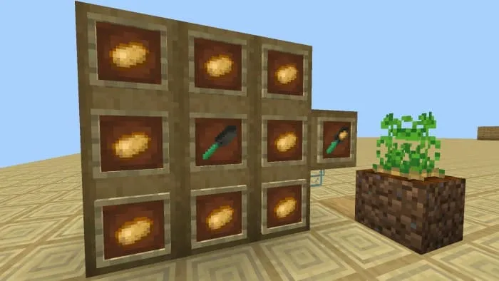 Лопата с картошкой