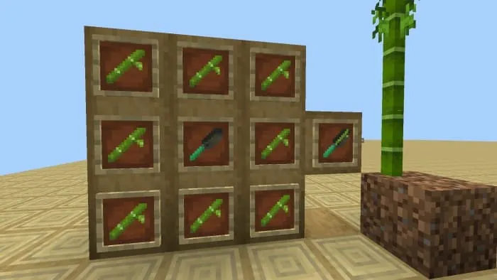 Лопата с бамбуком