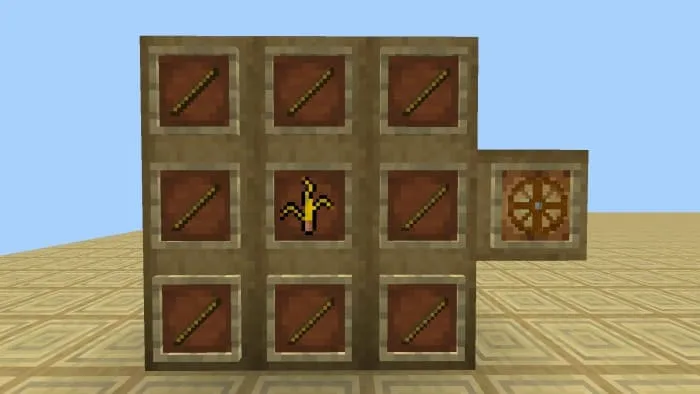 Крафт колеса в Minecraft