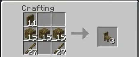 Создание стула в Minecraft